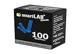 Caja de lancetas smartLAB con 100 lancetas en una caja | Lancetas para glucemia 28G Strile. compatibles por ejemplo con el dispositivo de punción de Medisana, SD