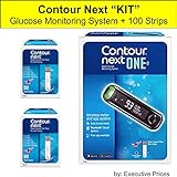 Contour Next KIT, Includes 1 Glucose Monitoring System + 100 Test Strips